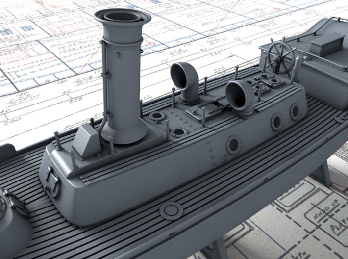 1/72 Royal Navy 50ft Steam Pinnace x1 3d printed 3D render showing product detail