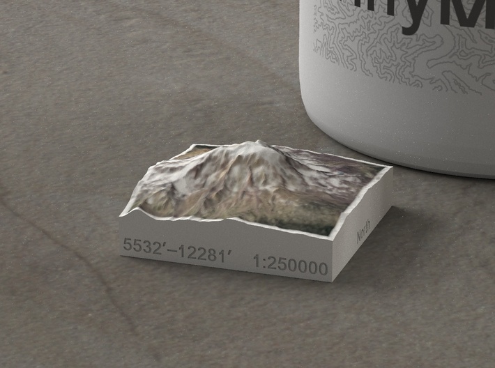 Mt. Adams, Washington, USA, 1:250000 Explorer 3d printed