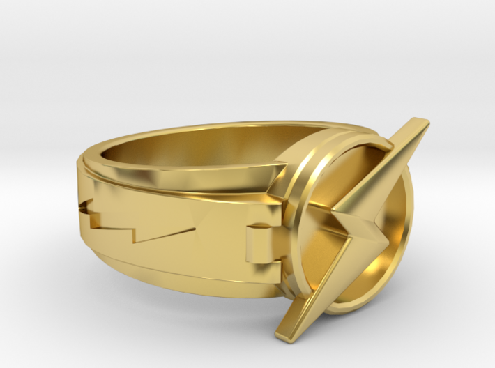 wally west flash ring size12 21.5mm 3d printed