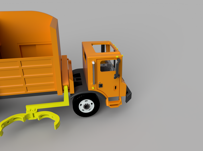 Garbage Truck Side Load 1-87 HO Scale 3d printed 