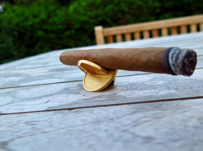 Buttcoin Cigar Stand (one half) 3d printed 