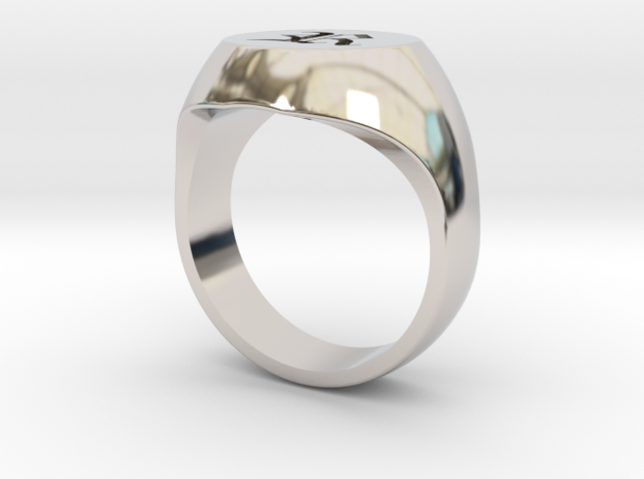 Initial Ring &quot;R&quot; 3d printed