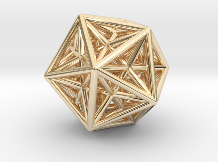 Icosahedron &amp; Dodecahedron Struts Connected 3d printed