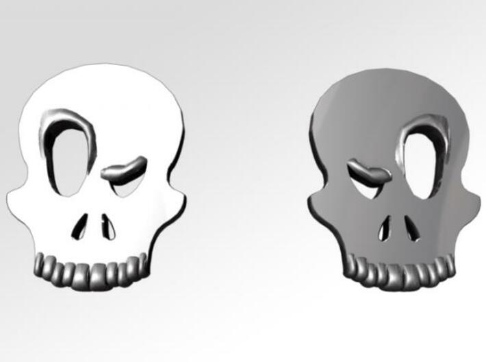 Eyebrow Skull Earrings 3d printed 