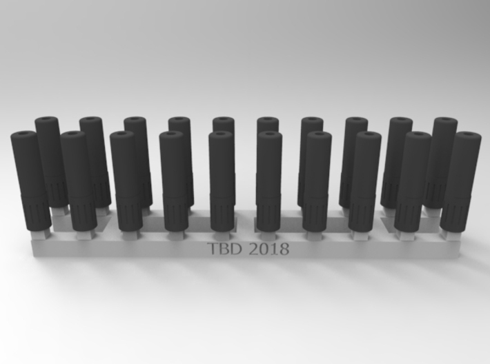 Bolt Rifle Suppressors Slots v1 x20 3d printed 