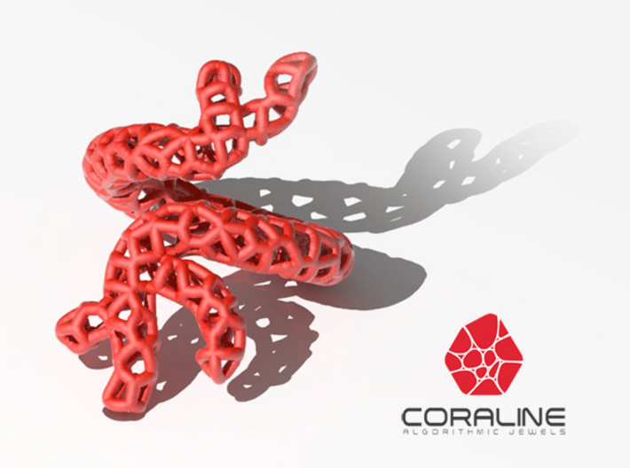 Red Coral Ring 3d printed