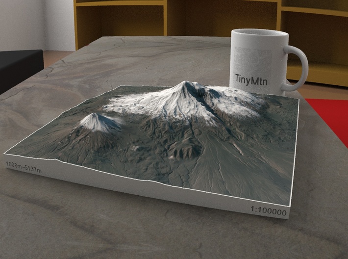 Mt. Ararat, Turkey, 1:100000 Explorer 3d printed
