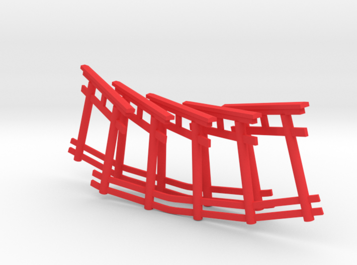 repetitive torii gate necklace 3d printed 