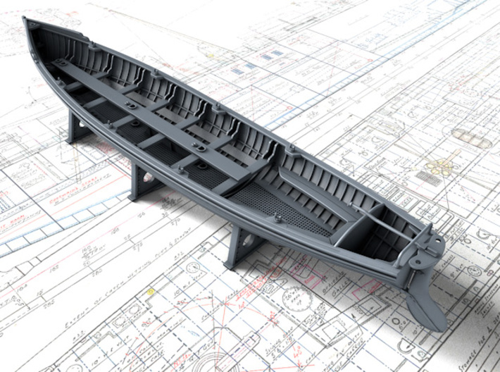 1/96 Scale Royal Navy 30ft Gig x1 3d printed 1/96 Scale Royal Navy 30ft Gig x1