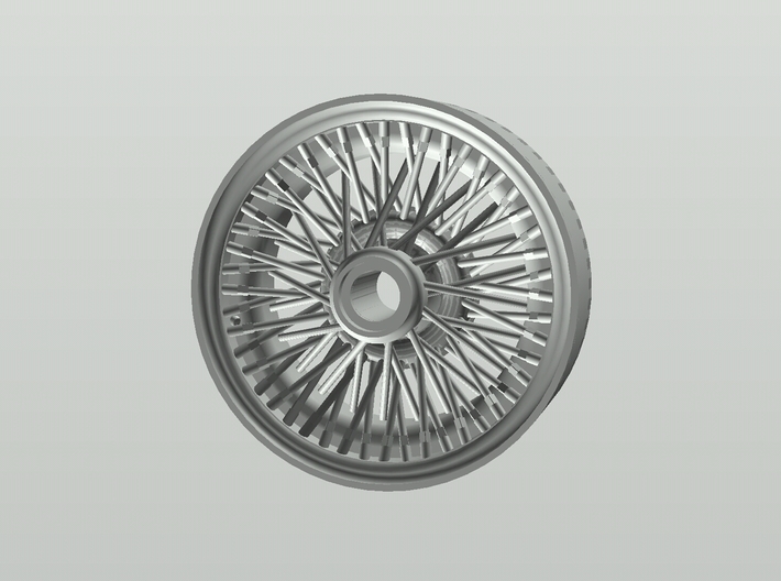 British style wire wheel 3d printed Fusion 360 rendering