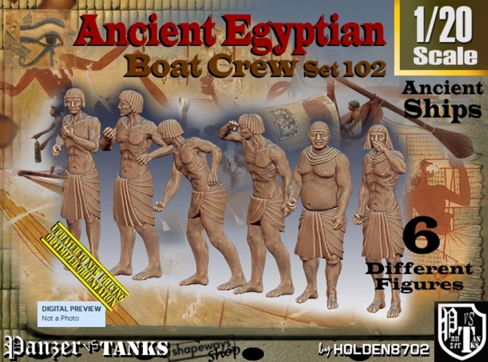 1/20 Ancient Egyptian Boat Crew Set102 3d printed