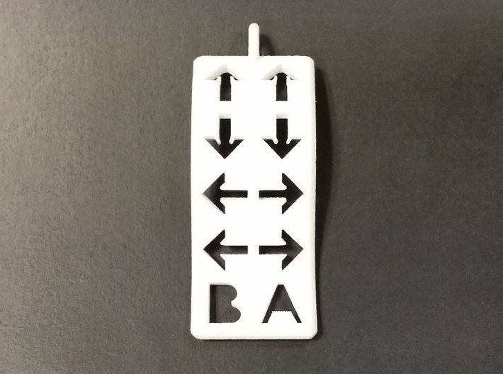 Konami Code Pendant - Wave 3d printed 