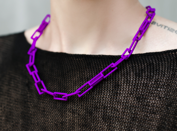 Geometric chain necklace 3d printed 