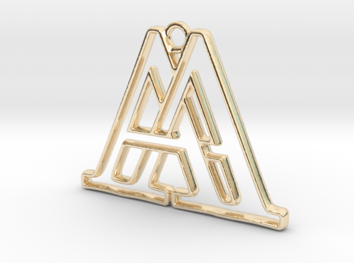 Monogram with initials A&amp;A 3d printed