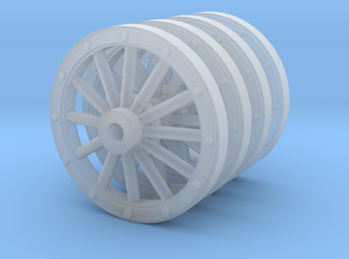 Carriage wheels 28mm scale 3d printed