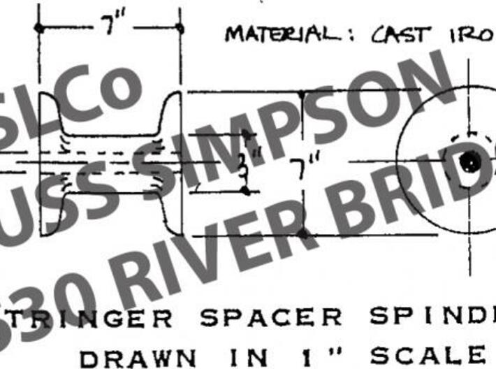 WSLCo River Niagara Clavey Bridge spacers 1:48 w/S 3d printed 