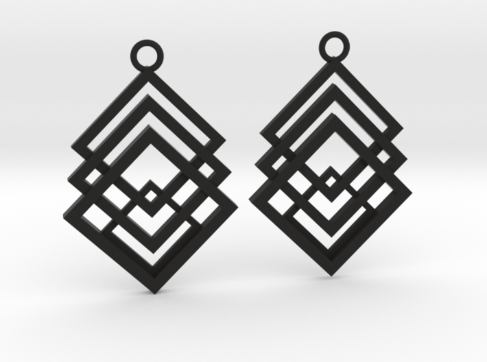 Geometrical earrings no.1 3d printed