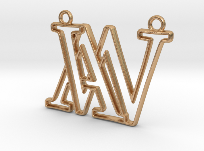 Monogram with initials A&amp;W 3d printed