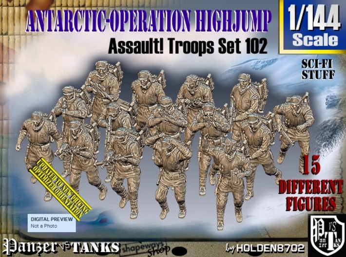 1/144 Antarctic Troops Set102 3d printed