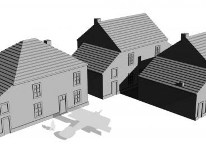 1/350 Village Houses 2 3d printed 