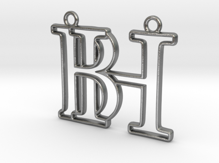 Monogram with initials B&amp;H 3d printed