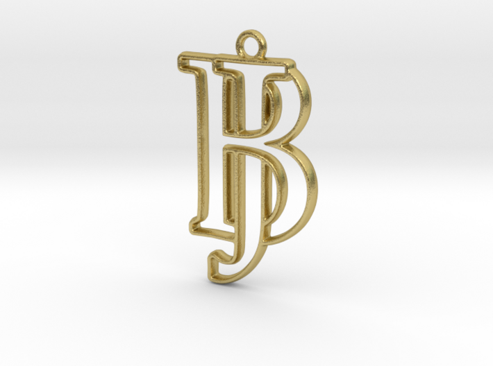 Monogram with initials B&amp;J 3d printed