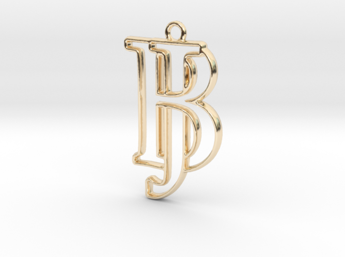 Monogram with initials B&amp;J 3d printed