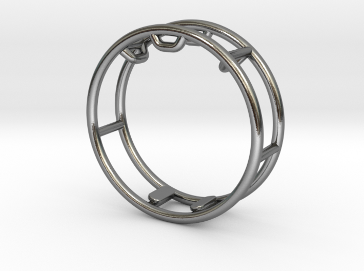 Gymnastic Wheel Pendant - Silver or Brass 3d printed 