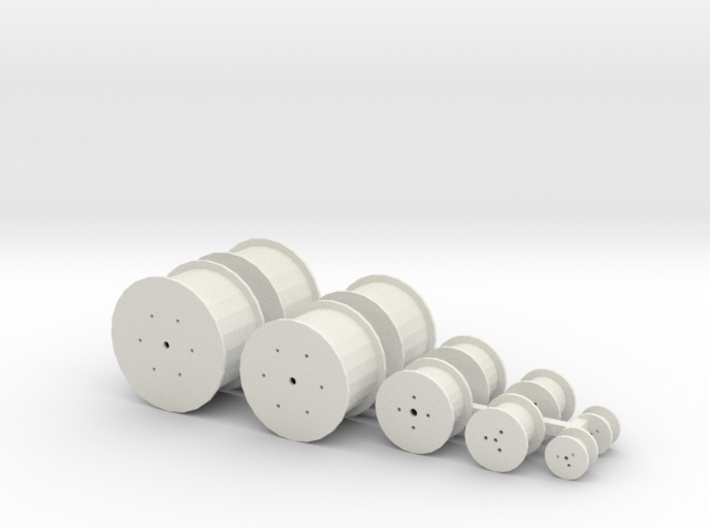 HO Scale Cable Reels Assorted 3d printed