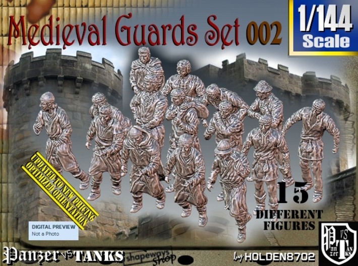 1/144 Medieval Guards Set002 3d printed