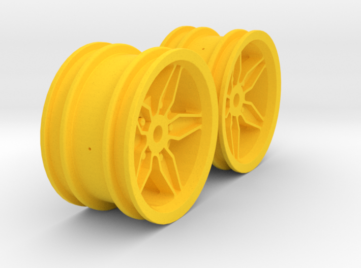 M-Chassis Wheels - Coffin Spokes - +0mm Offset 3d printed