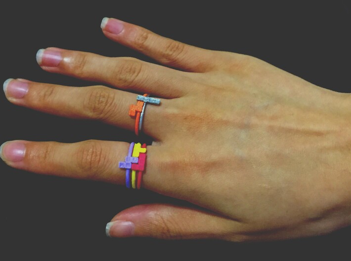 Block Puzzle Ring (Type-I) 3d printed 
