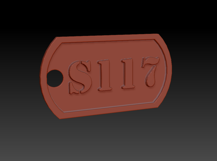 'S117' Master Chief Halo Themed Dog Tag 3d printed 
