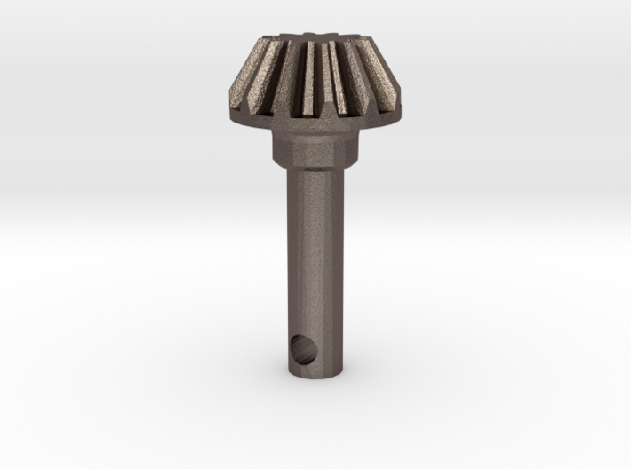 Small Bevel Gear Steel With Shaft Grub 3d printed