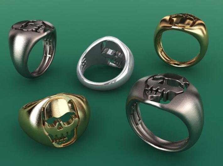 Skull VI Ring 3d printed