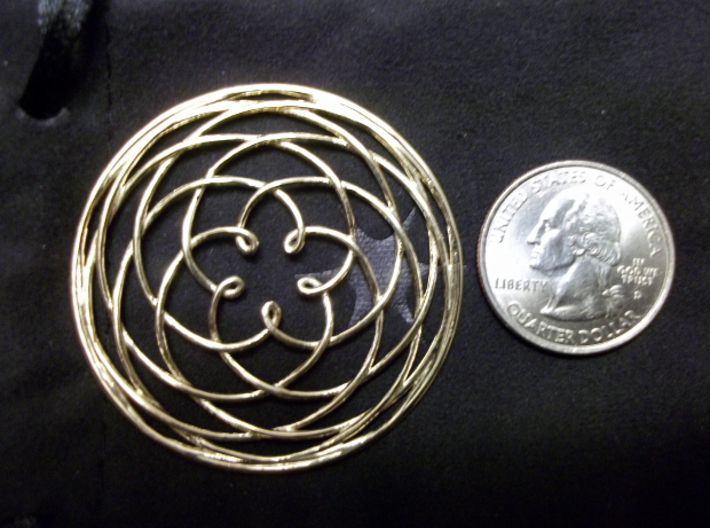 Venus Pendant 3d printed Venus Pendant in Polished Brass