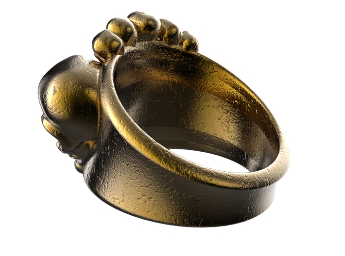 Multi Skulls Ring For Bikers And Lovers Can Be Per 3d printed 