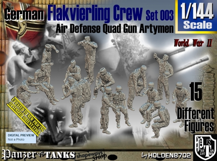 1/144 German Flak Crew Set 003 3d printed