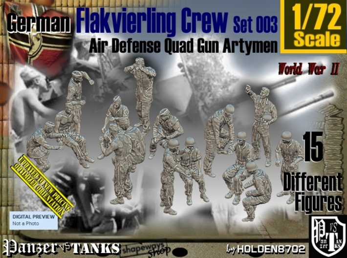 1/72 German Flak Crew Set 003 3d printed