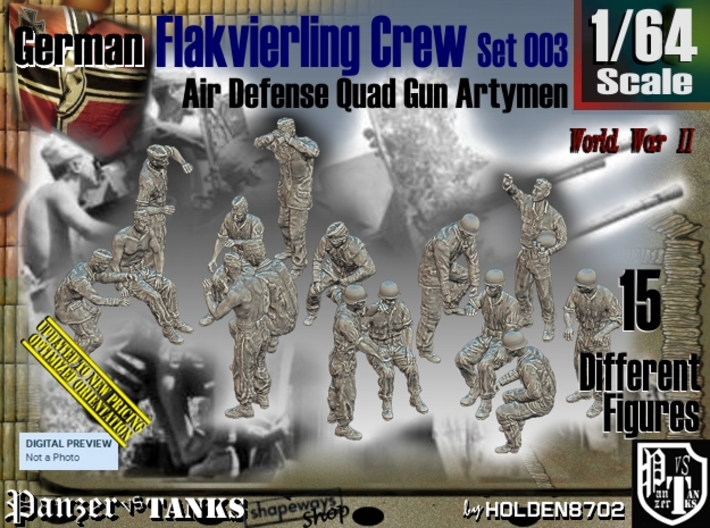 1/64 German Flak Crew Set 003 3d printed