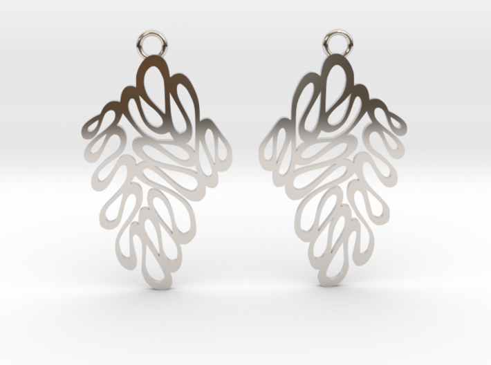 Wave earrings 3d printed