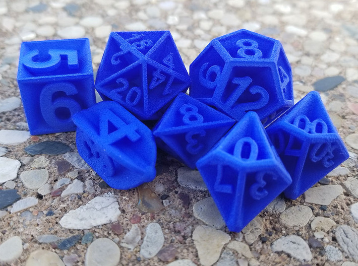 Plunged Sides Dice Set 3d printed