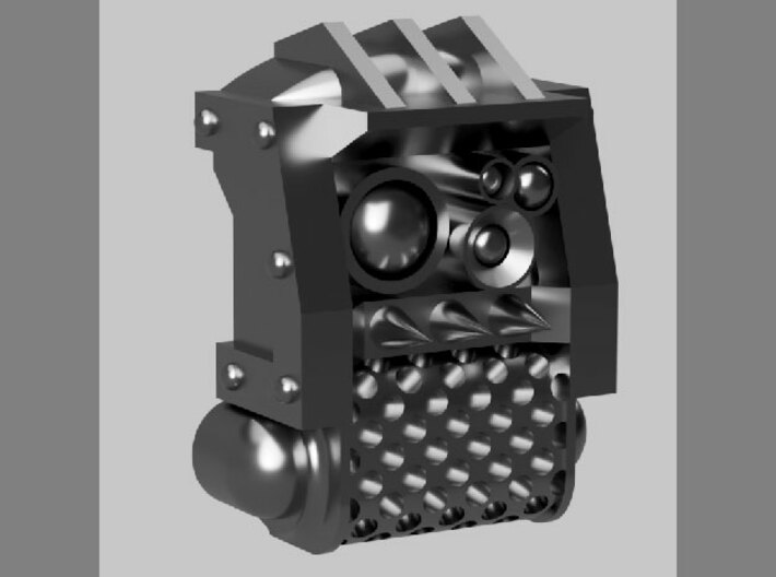 Small Knight – Industrial Faceplate 3d printed A render of the Industrial Faceplate.
