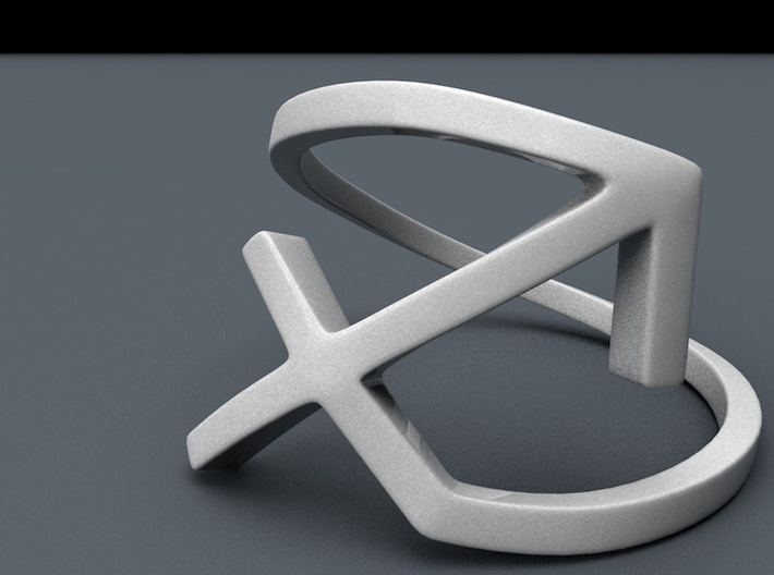 Sagittarius Symbol Ring - Sagittarius Zodiac Ring 3d printed 