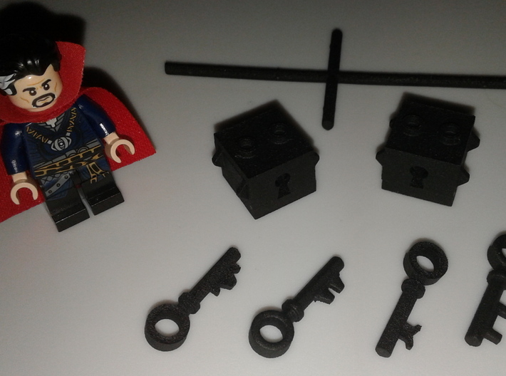 Key &amp; Lock sets 3d printed figure not included, shown for scale