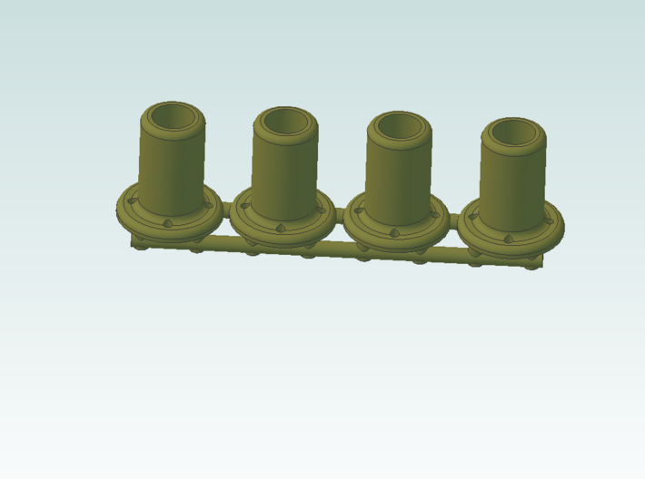 Signal Bases Brass qt 4 3d printed Group of 4