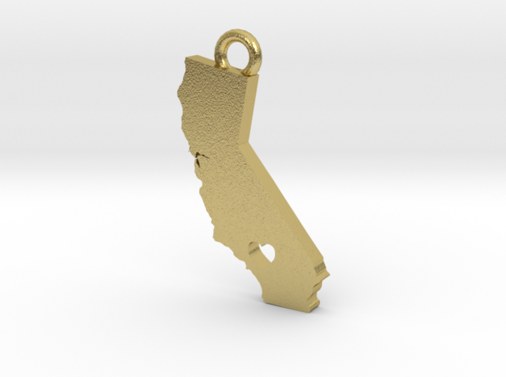California Pendant with Heart 3d printed