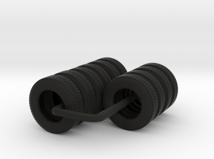 22.5&quot; Tandem axle frame tire group 3d printed