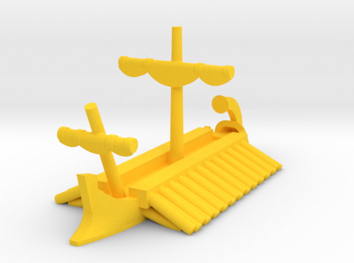 Classical Egyptian Trireme Stowed Sail Game Pieces 3d printed