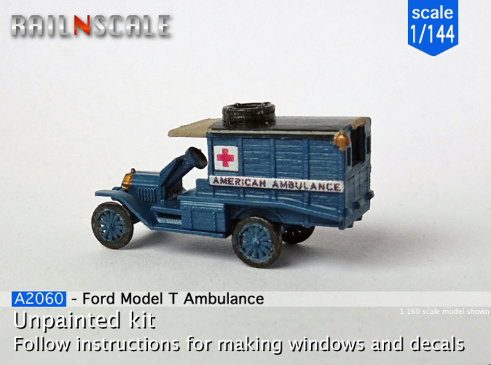 Ford Model T Ambulance (1/144) 3d printed